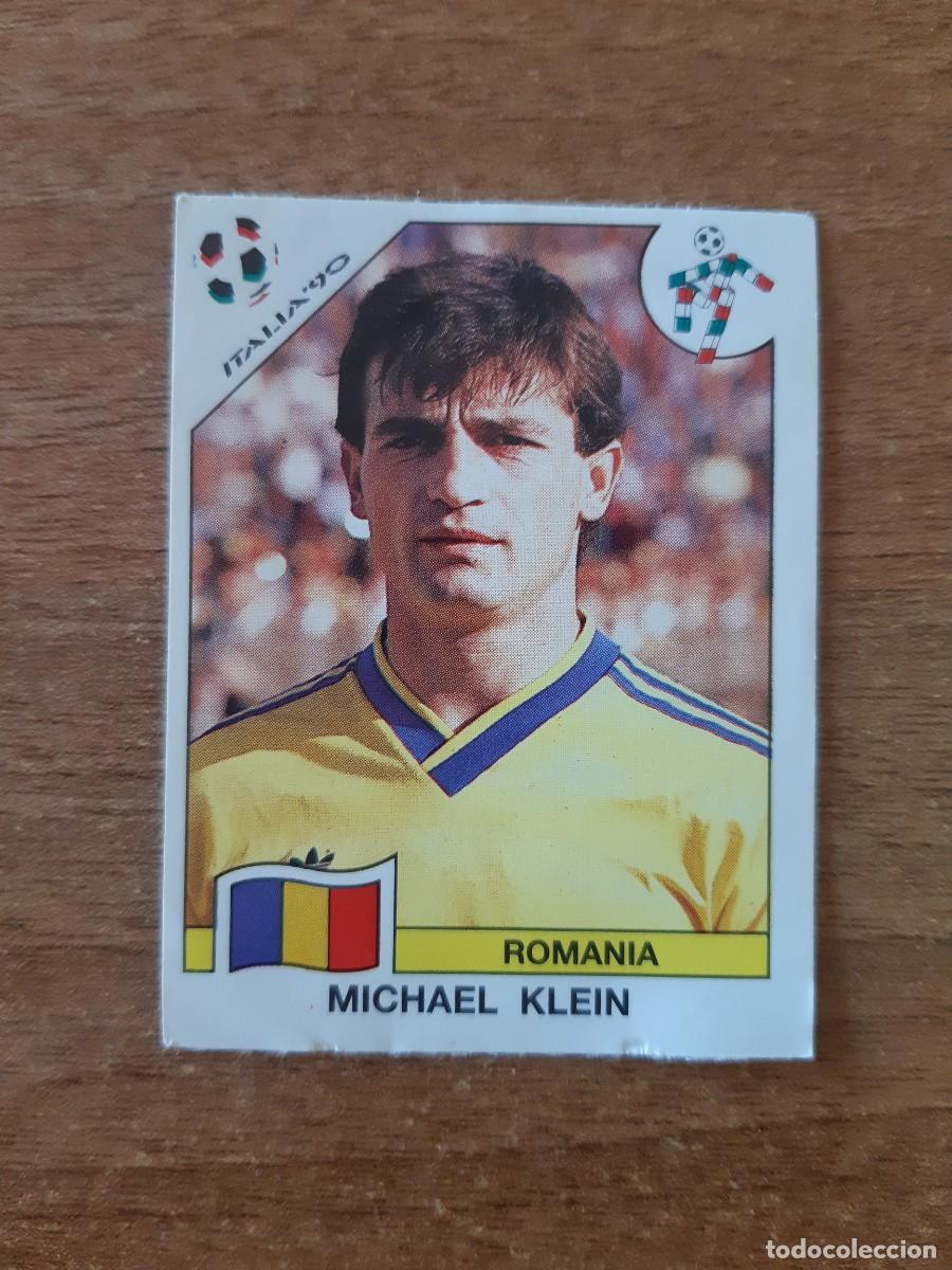 Cromos de F&uacute;tbol: N&deg;162 Michael Klein (Ruman&iacute;a) Mundial Italia 90 PANINI. Nunca pegado, sin pegar