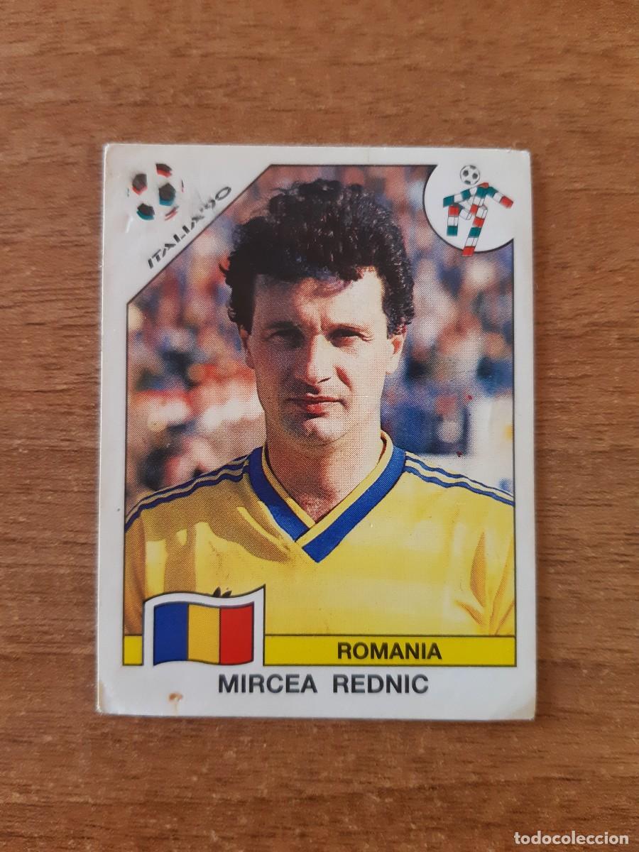 Cromos de F&uacute;tbol: N&deg;158 Mircea Rednic (Ruman&iacute;a) Mundial Italia 90 PANINI. Nunca pegado, sin pegar