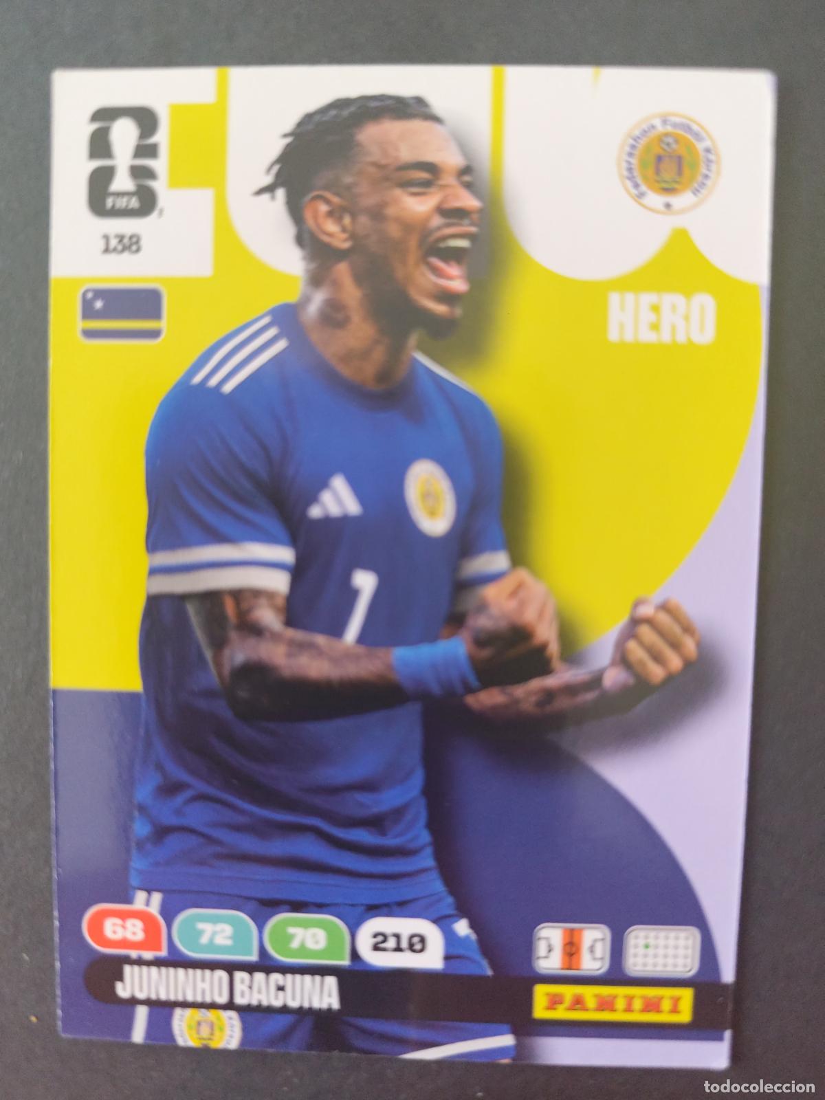 Cromos de F&uacute;tbol: 138 JUNINHO BACUNA CURAZAO ADRENALYN MUNDIAL FIFA WORLD CUP 2026 PANINI