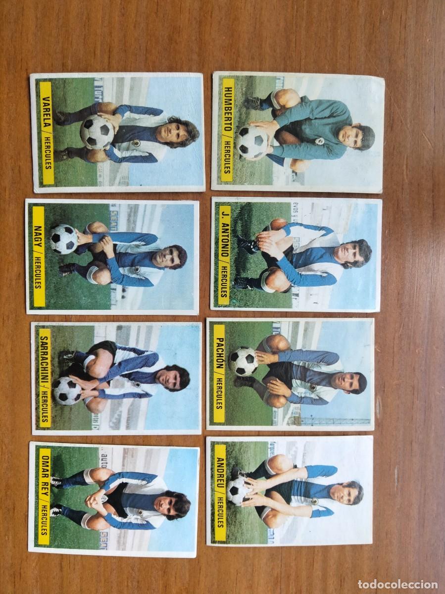 Cromos de F&uacute;tbol: Lote 8 cromos H&eacute;rcules &aacute;lbum liga este 74 75