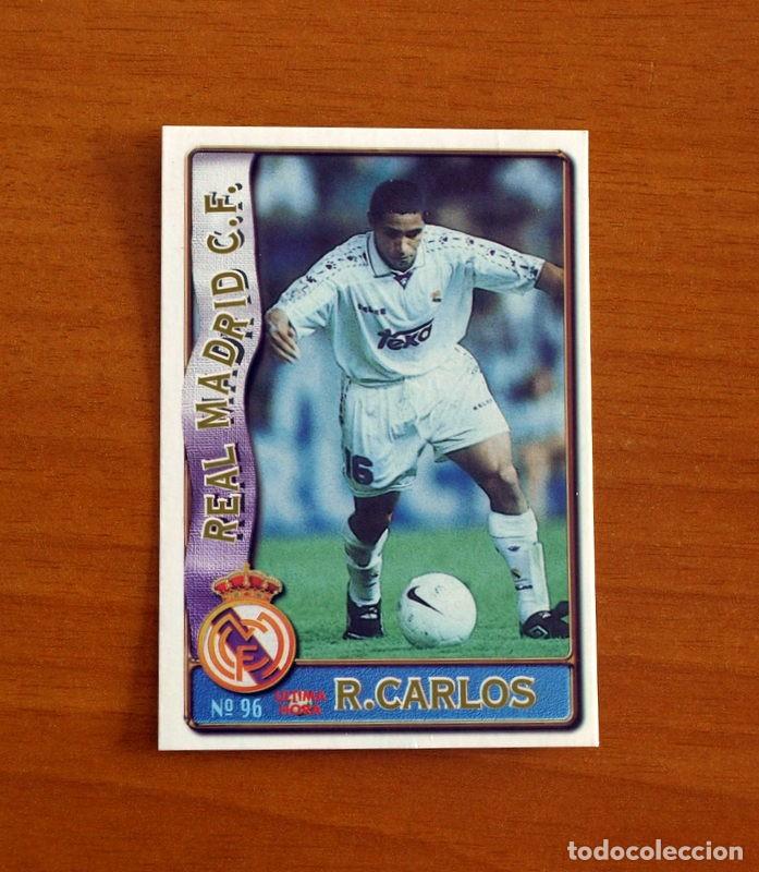 Cromos de F&uacute;tbol: Real Madrid-N&ordm; 96 Roberto Carlos-&Uacute;ltima Hora-Mundicromo Las Fichas de la Liga F&uacute;tbol 1996-1997-96-97