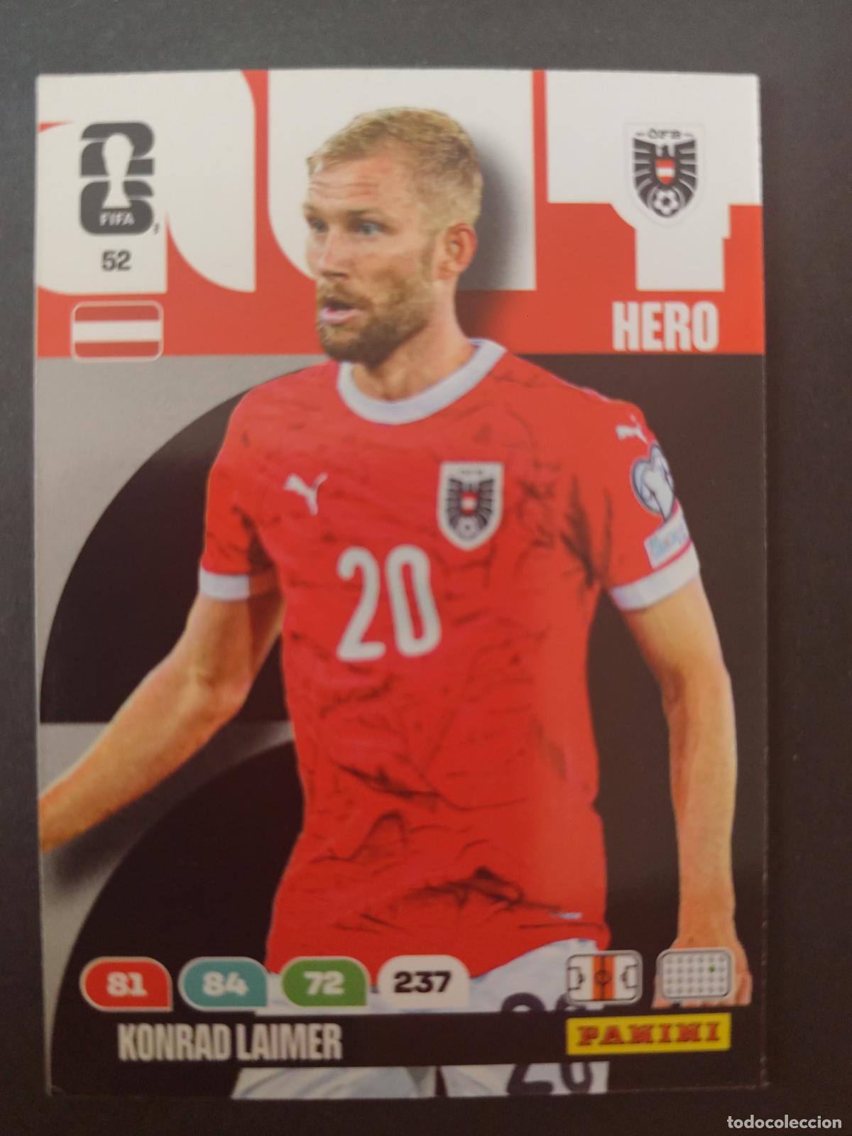 Cromos de F&uacute;tbol: 52 KONRAD LAIMER AUSTRIA ADRENALYN MUNDIAL FIFA WORLD CUP 2026 PANINI