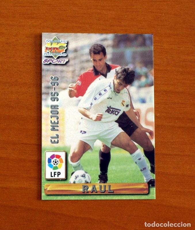 Football Stickers: Real Madrid -N&ordm; 405 Ra&uacute;l El Mejor 95-96 -Mundicromo Las Fichas de Liga de F&uacute;tbol 1996-1997-96-97