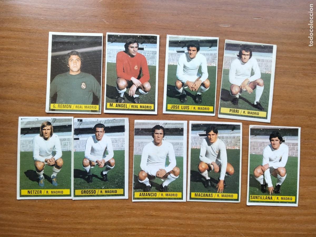 Cartes &agrave; collectionner de Football: Lote 11 cromos Real Madrid &aacute;lbum liga este 74 75