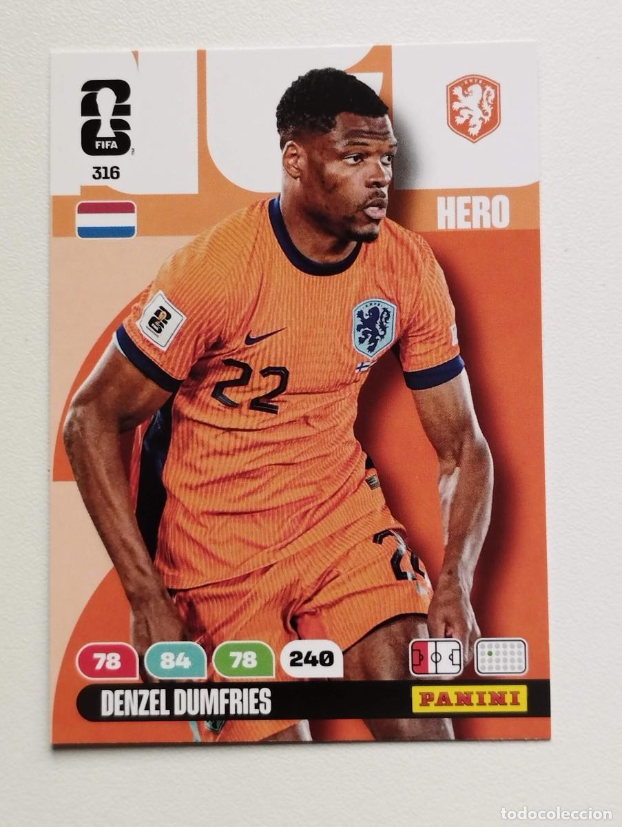Cromos de F&uacute;tbol: CROMO CARD ADRENALYN MUNDIAL WORLD CUP 2026 HERO HOLANDA PAISES BAJOS 316 DUMFRIES
