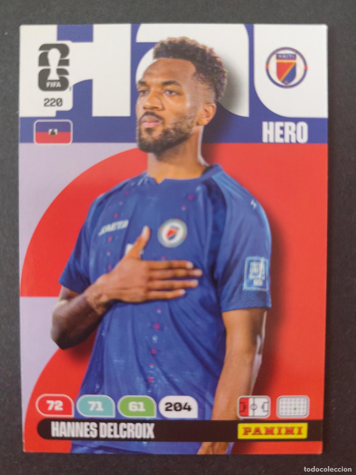 Cartes &agrave; collectionner de Football: 220 HANNES DELCROIX HAIT&Iacute; ADRENALYN MUNDIAL FIFA WORLD CUP 2026 PANINI