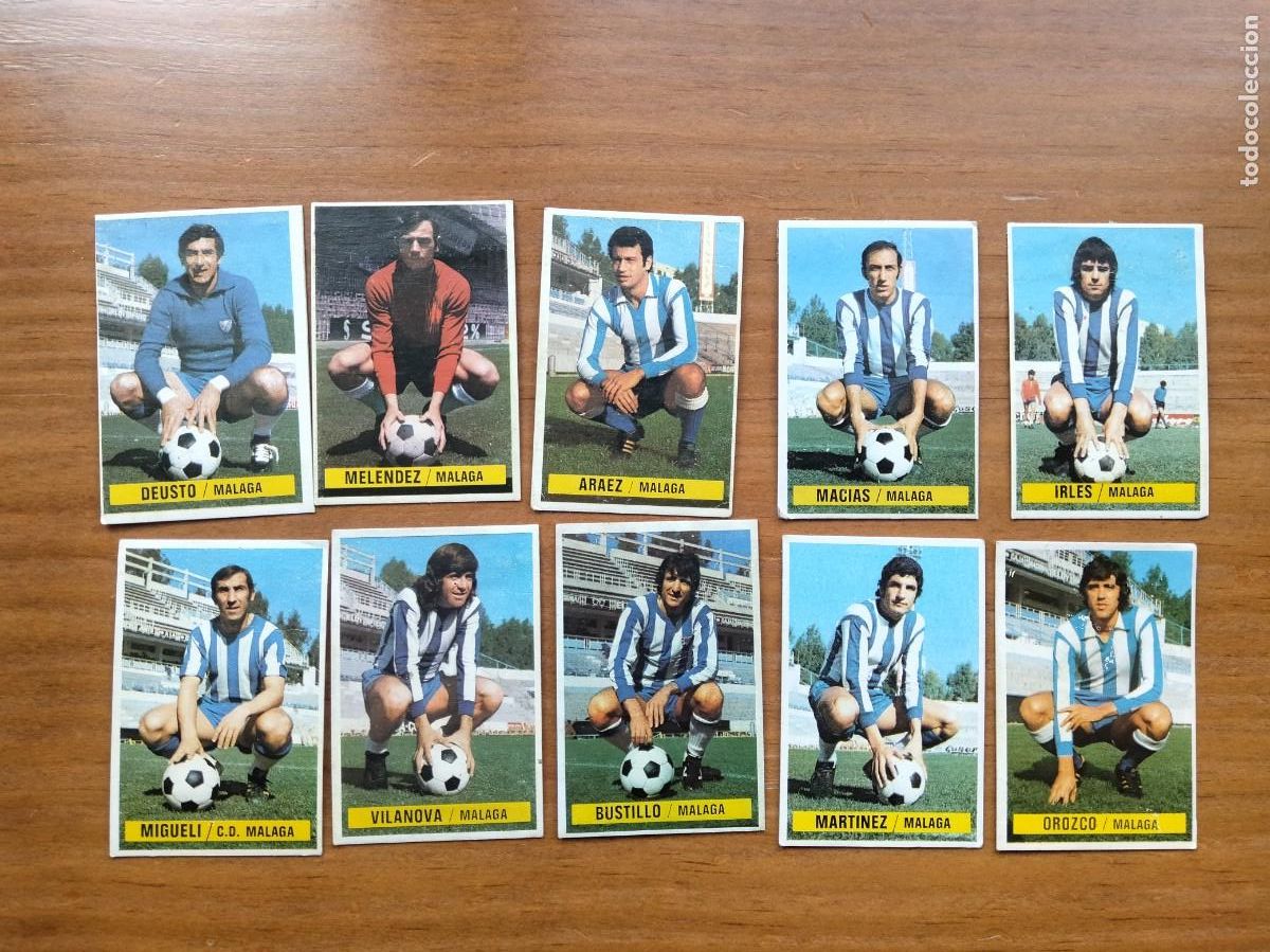 Cartes &agrave; collectionner de Football: Lote 10 cromos Malaga &aacute;lbum liga este 74 75