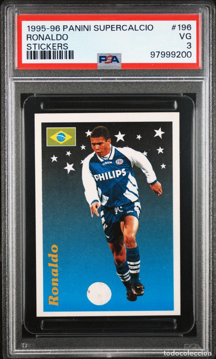 Cartes &agrave; collectionner de Football: Ronaldo #196 Panini Supercalcio Stickers 1995 96 PSA 3