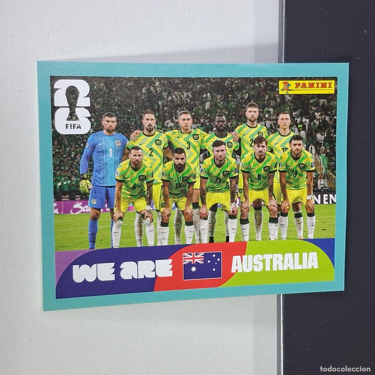 Cartes &agrave; collectionner de Football: A27 AUS13 TEAM PHOTO EQUIPO 13 AUSTRALIA AUS MUNDIAL FIFA WORLD CUP 2026 STICKER PANINI