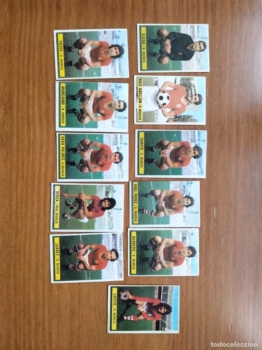 Cromos de F&uacute;tbol: Lote 11 cromos Murcia &aacute;lbum liga este 74 75
