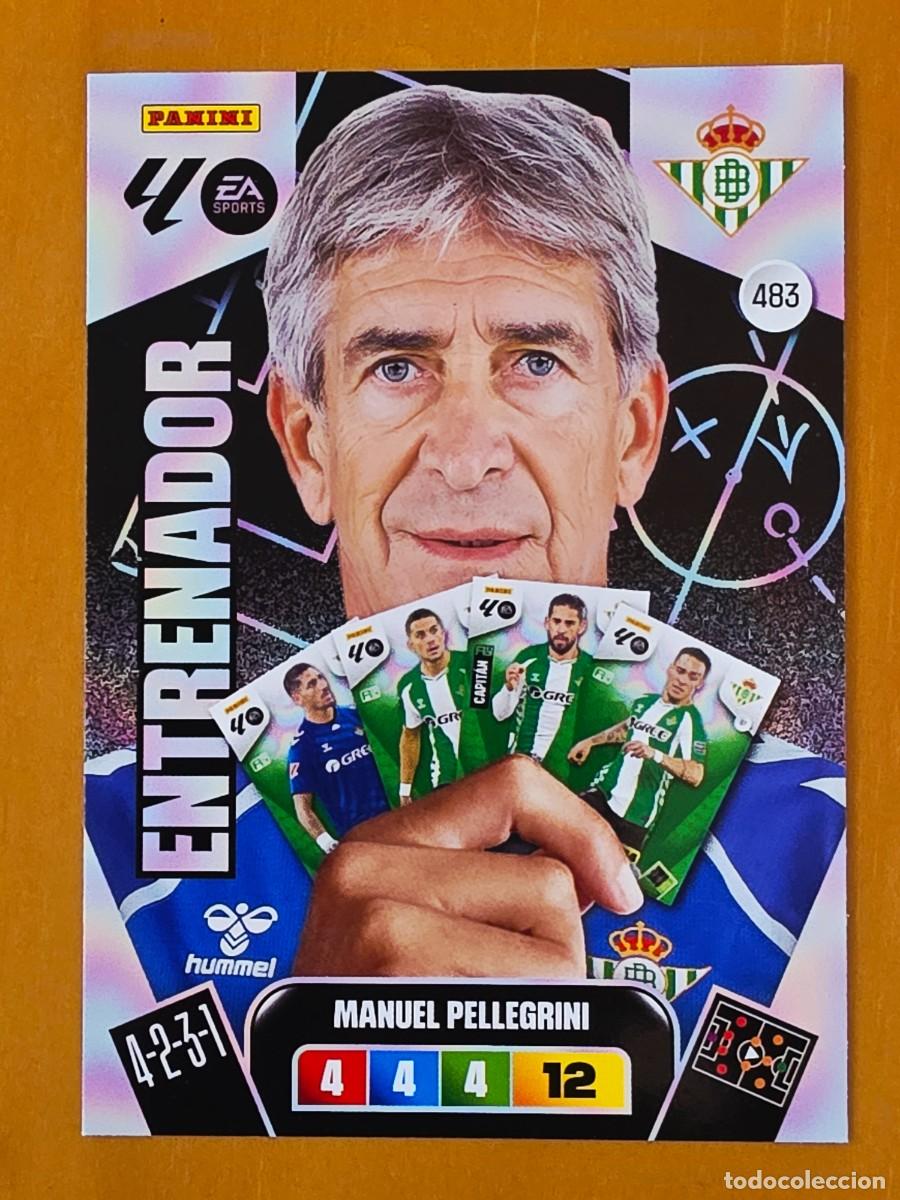 Cromos de F&uacute;tbol: 483 Manuel Pellegrini, Real Betis, Entrenador, Panini Adrenalyn XL Liga 2025 2026 25 26