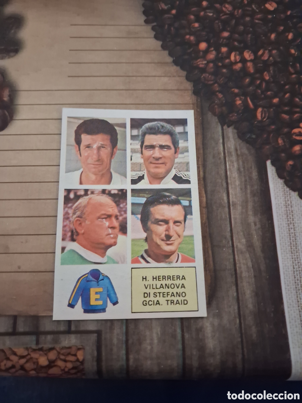 Cartes &agrave; collectionner de Football: Liga este 82 83 entrenadores herrera/villanova/di Stefano/traid recuperado del &aacute;lbum ver fotos
