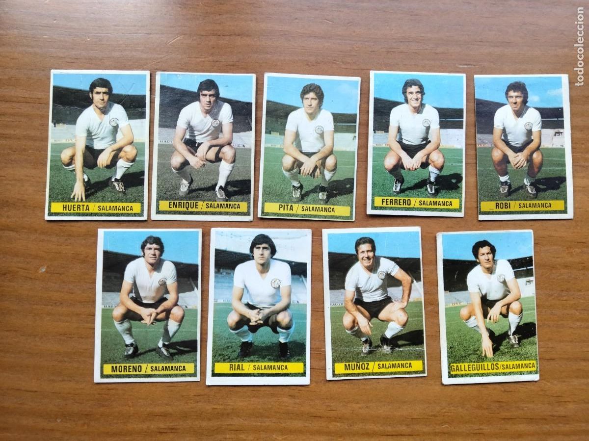 Figurine di Calcio: Lote 9 cromos Salamanca &aacute;lbum liga este 74 75