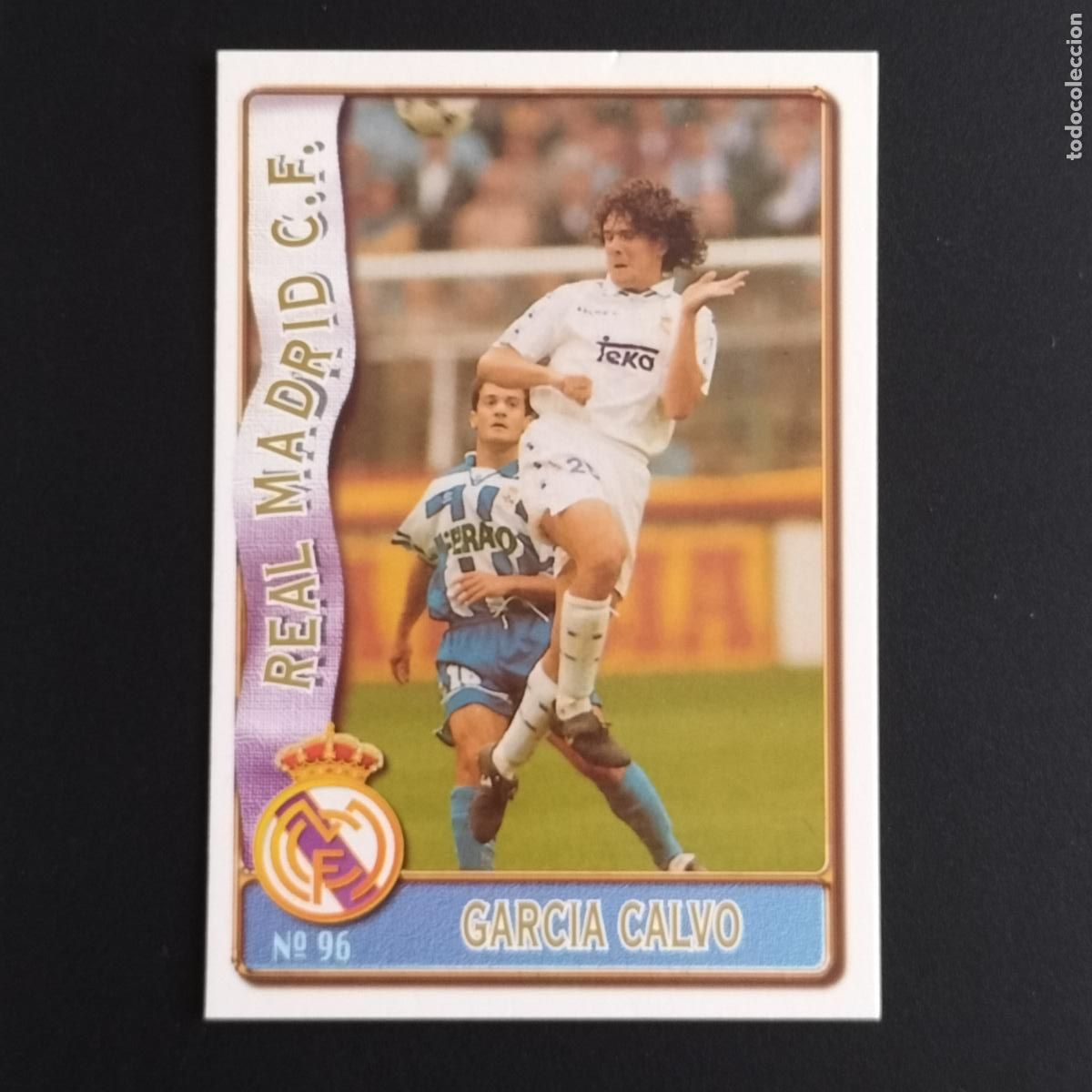 Figurine di Calcio: 96 GARCIA CALVO REAL MADRID CROMOS ALBUM MUNDICROMO FICHAS LIGA FUTBOL 1996 1997 96 97