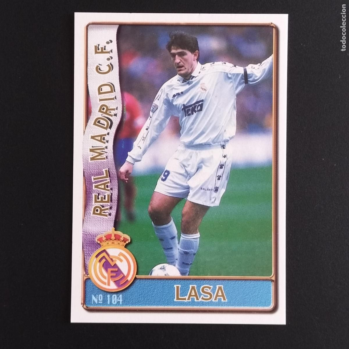 Figurine di Calcio: 104 LASA REAL MADRID CROMOS ALBUM MUNDICROMO FICHAS LIGA FUTBOL 1996 1997 96 97