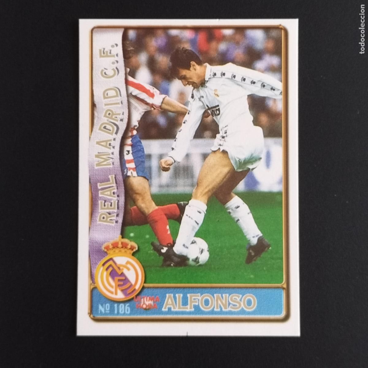 Figurine di Calcio: 106 FICHAJE UH Y BAJA ALFONSO REAL MADRID CROMOS ALBUM MUNDICROMO FICHAS LIGA FUTBOL 1996 1997 96 97