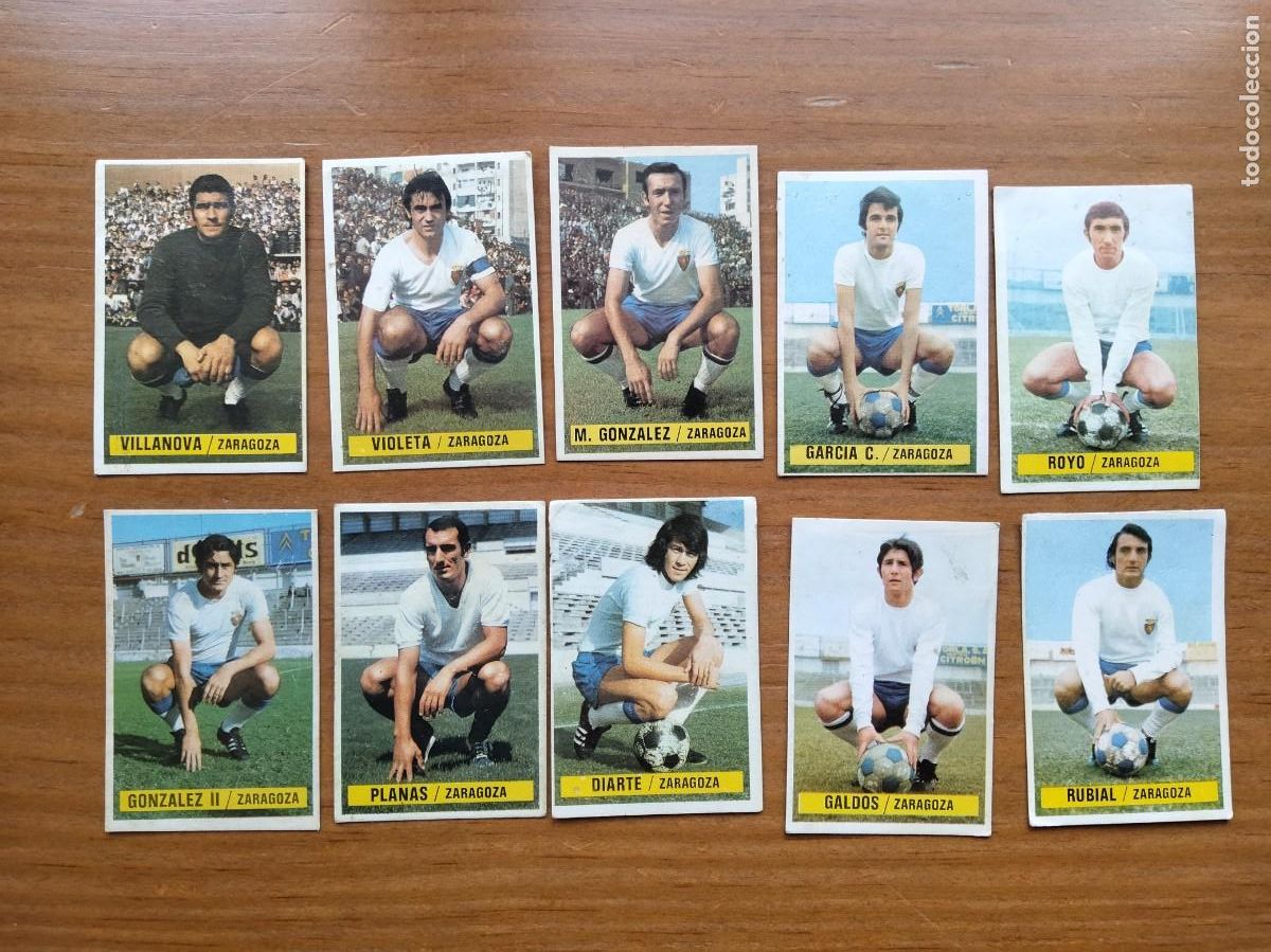 Figurine di Calcio: Lote 10 cromos Zaragoza &aacute;lbum liga este 74 75
