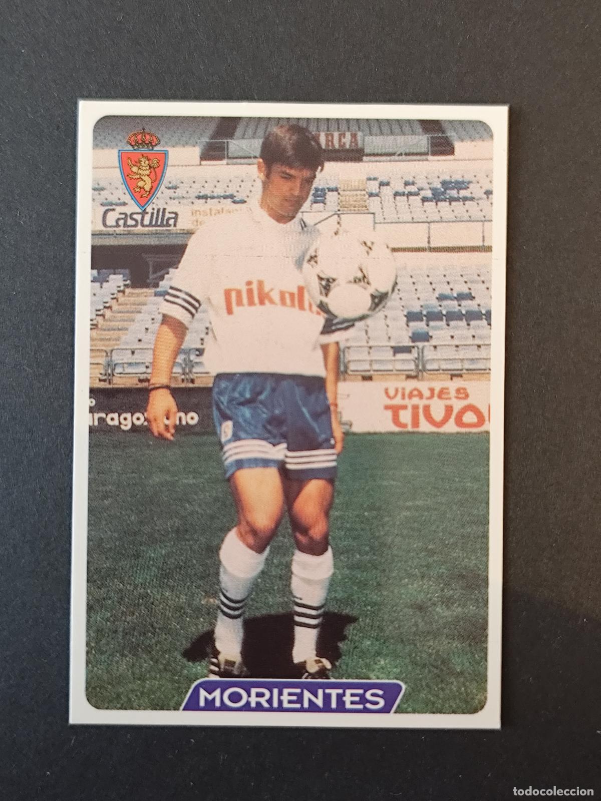 Cromos de F&uacute;tbol: 124 MORIENTES ZARAGOZA &Uacute;LTIMA HORA MUNDICROMO FICHAS LIGA 1995 1996 95 96