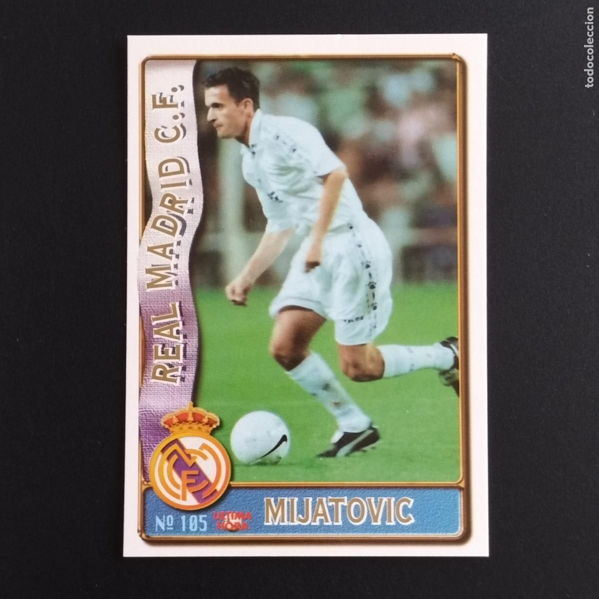 Cromos de F&uacute;tbol: 105 FICHAJE UH MIJATOVIC REAL MADRID CROMOS ALBUM MUNDICROMO FICHAS LIGA FUTBOL 1996 1997 96 97