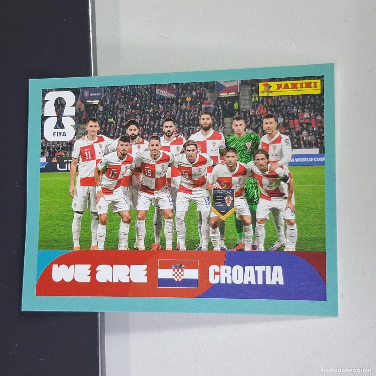 Cromos de F&uacute;tbol: A27 CRO13 TEAM PHOTO EQUIPO 13 CROACIA CROATIA CRO MUNDIAL FIFA WORLD CUP 2026 STICKER PANINI