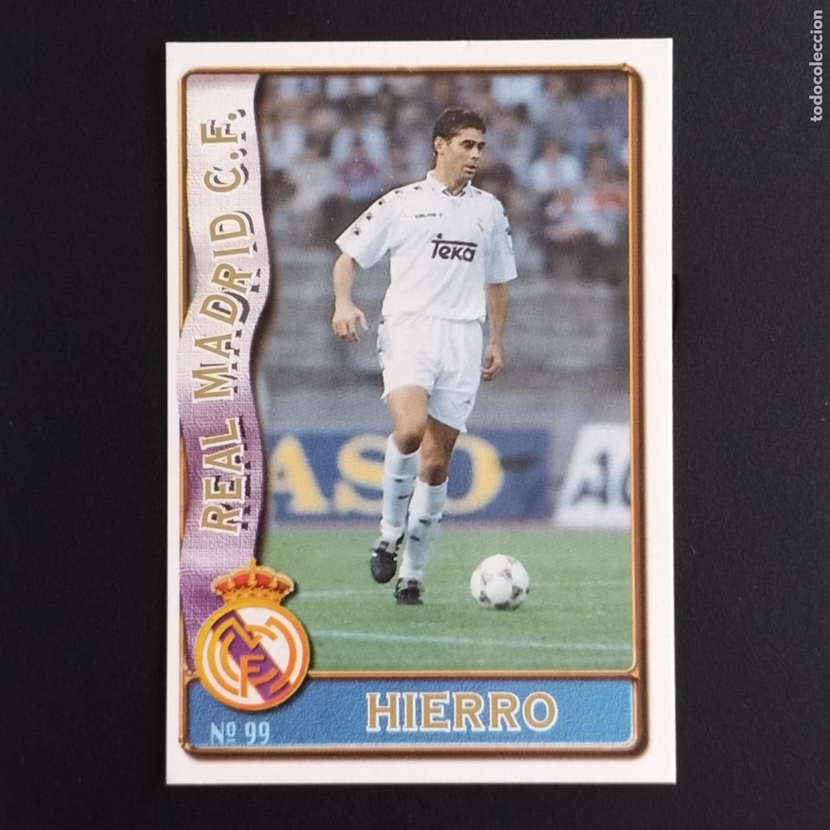 Cromos de F&uacute;tbol: 99 FERNANDO HIERRO REAL MADRID CROMOS MUNDICROMO FICHAS LIGA FUTBOL 1996 1997 96 97