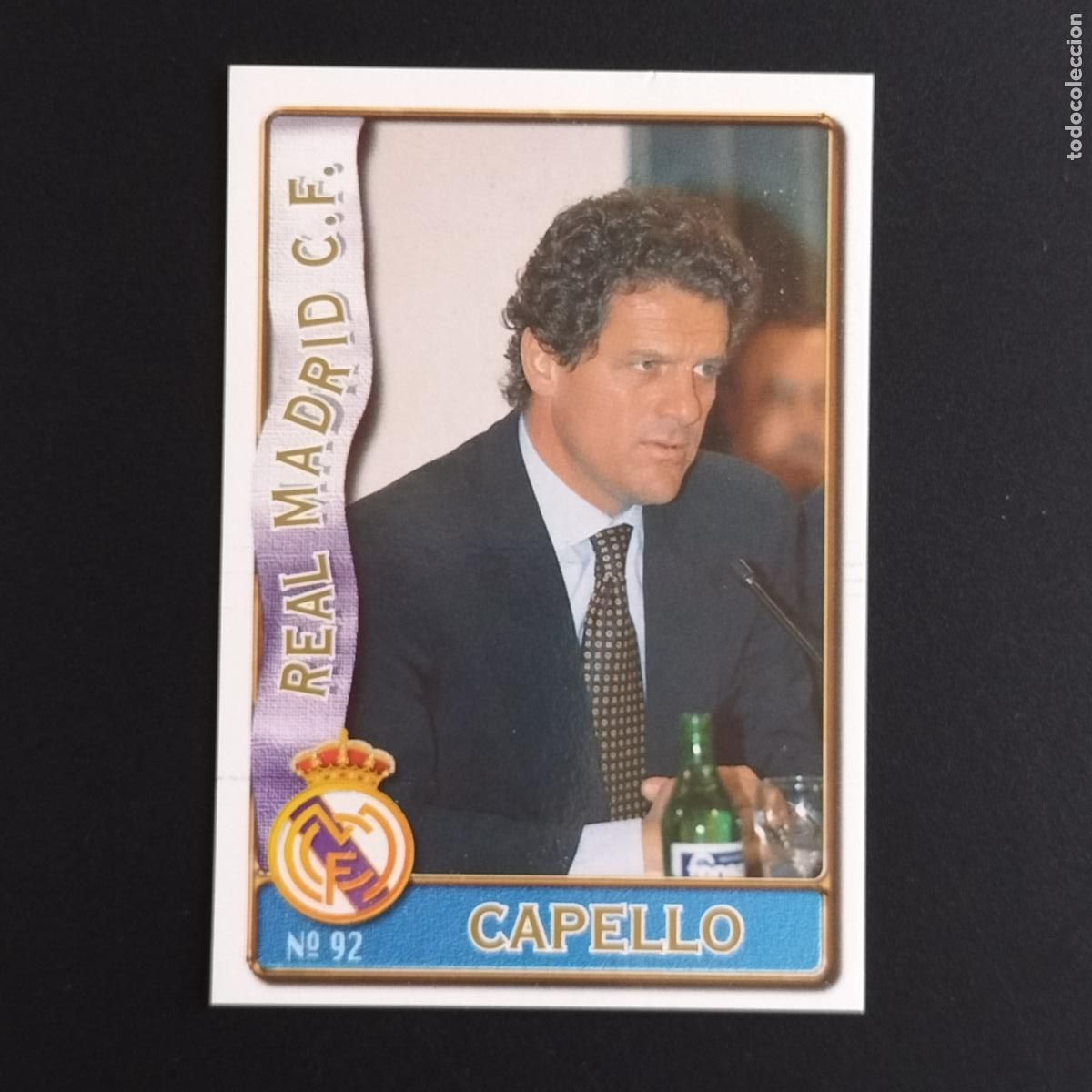 Football Stickers: 92 FABIO CAPELLO REAL MADRID CROMOS MUNDICROMO FICHAS LIGA FUTBOL 1996 1997 96 97