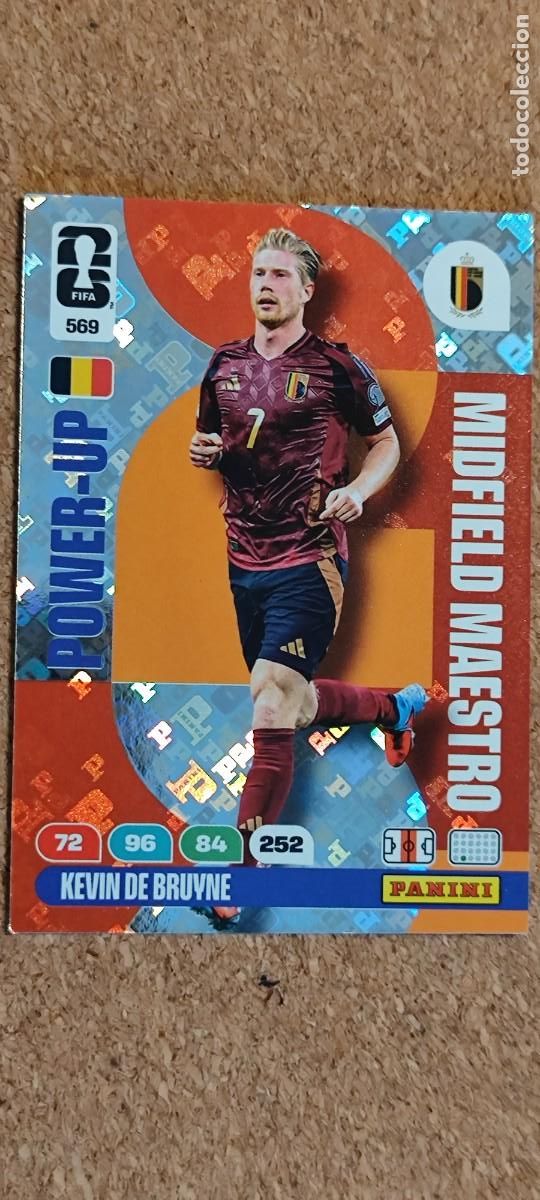 Cromos de F&uacute;tbol: ADRENALYN XL FIFA WORLD CUP 2026 CARD POWER-UP DE BRUYNE BELGICA # 569 PANINI