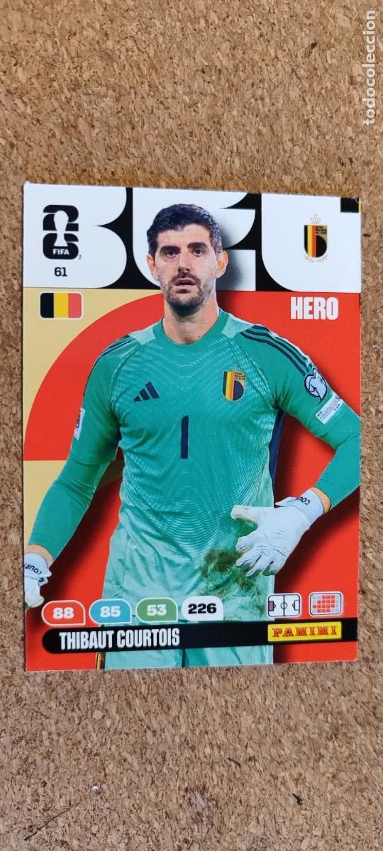 Figurine di Calcio: ADRENALYN XL FIFA WORLD CUP 2026 CARD COURTOIS BELGICA # 61 PANINI