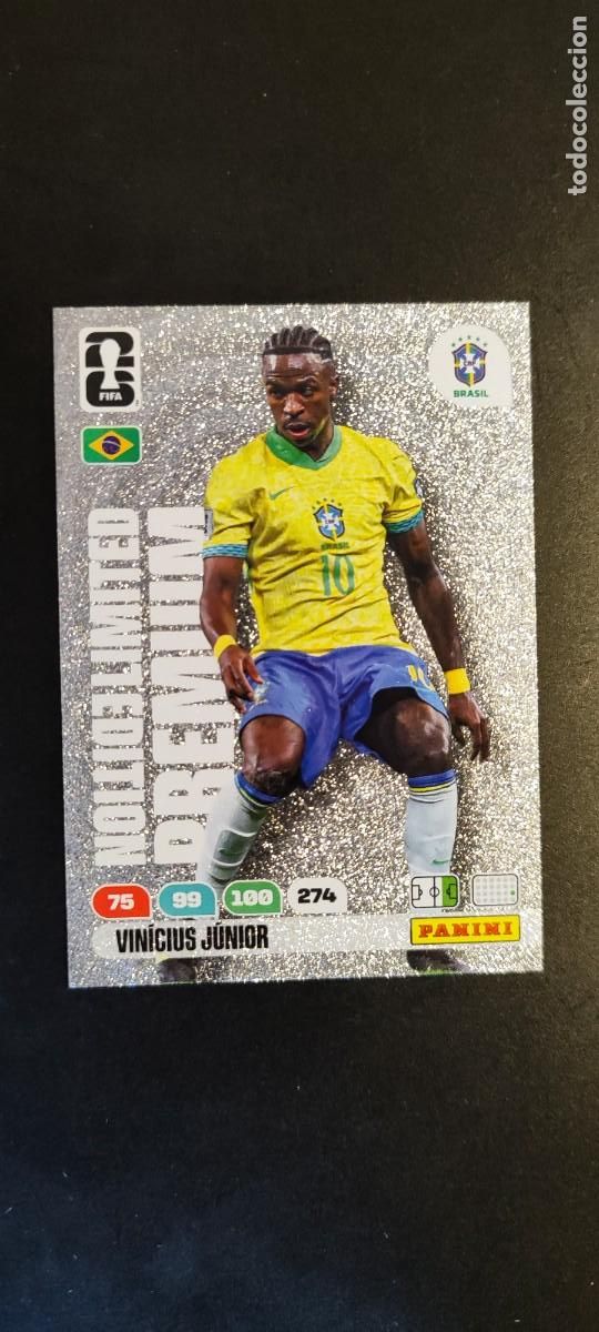 Cromos de F&uacute;tbol: ADRENALYN XL FIFA WORLD CUP 2026 CARD LIMITED EDITION PREMIUM VINICIUS BRASIL # PANINI