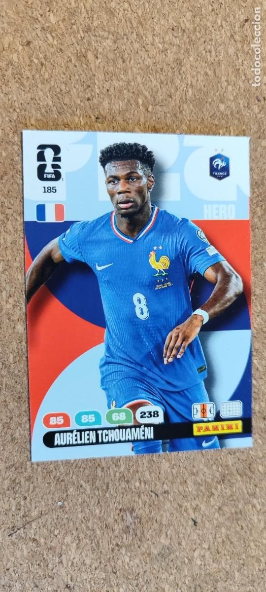 Cromos de F&uacute;tbol: ADRENALYN XL FIFA WORLD CUP 2026 CARD TCHOUAMENI FRANCIA # 185 PANINI