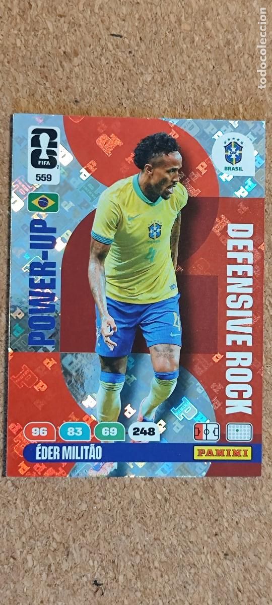 Cromos de F&uacute;tbol: ADRENALYN XL FIFA WORLD CUP 2026 CARD POWER-UP MILITAO BRASIL # 559 PANINI