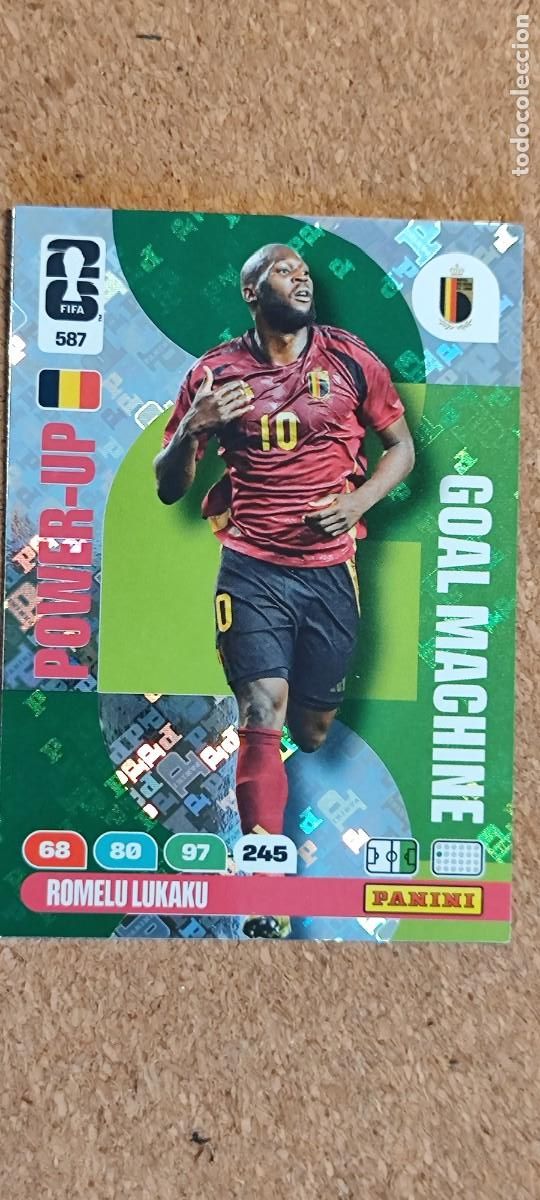 Cromos de F&uacute;tbol: ADRENALYN XL FIFA WORLD CUP 2026 CARD POWER-UP LUKAKU BELGICA # 587 PANINI