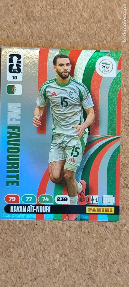 Cromos de F&uacute;tbol: ADRENALYN XL FIFA WORLD CUP 2026 CARD FANS FAVOURITE RAYAN AIT-NOURI ARGELIA # 10 PANINI