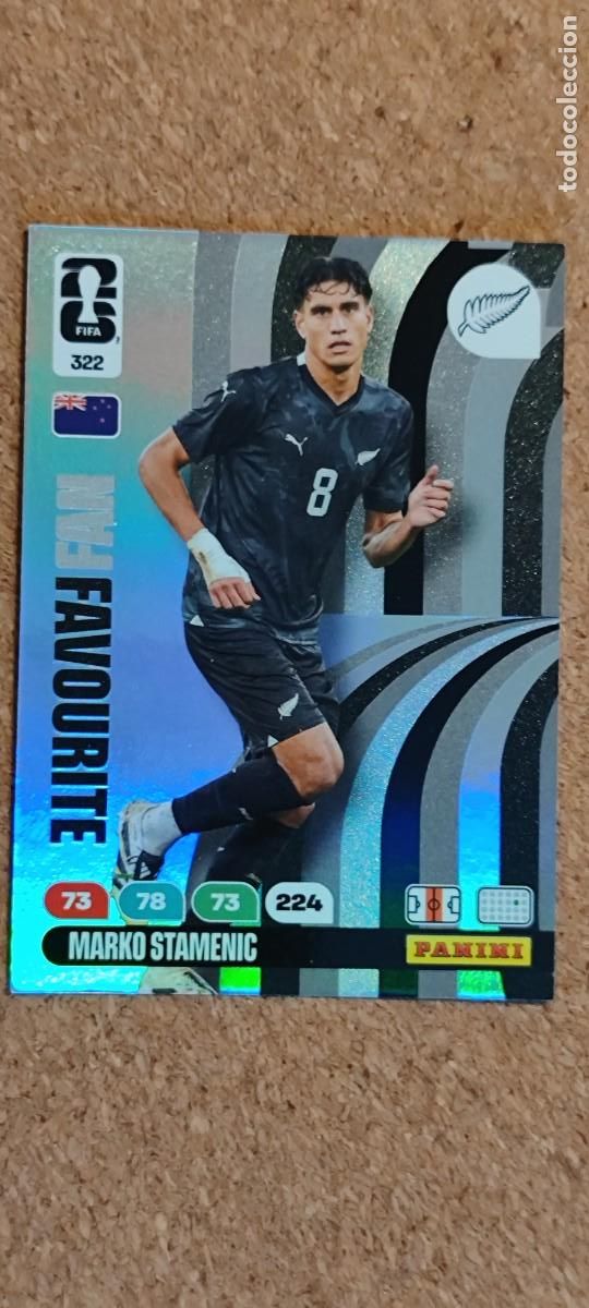Cromos de F&uacute;tbol: ADRENALYN XL FIFA WORLD CUP 2026 CARD FANS FAVOURITE STAMENIC NUEVA ZELANDA # 322 PANINI