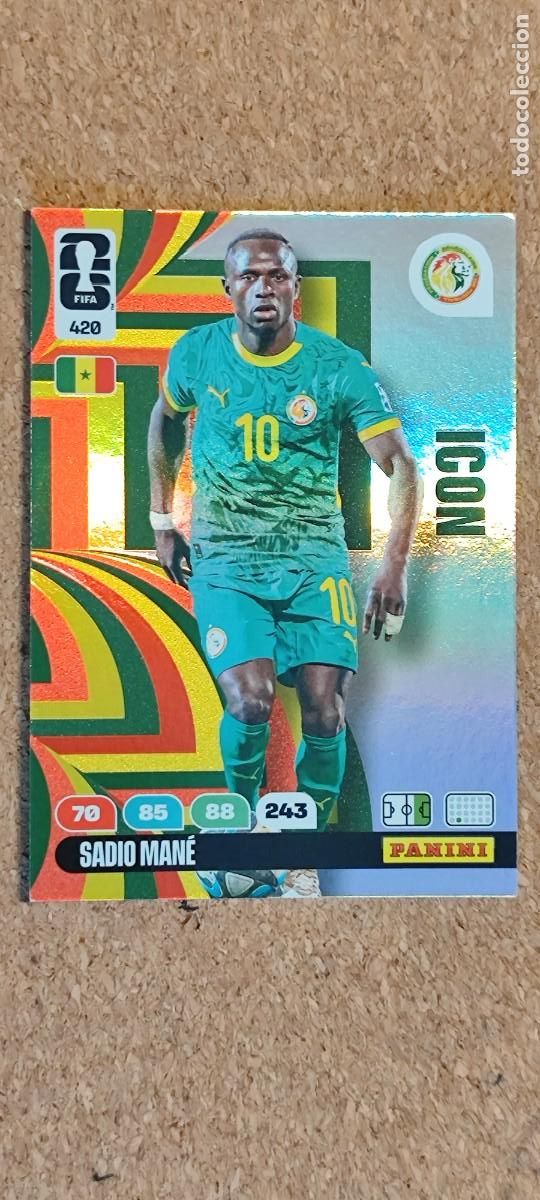 Cromos de F&uacute;tbol: ADRENALYN XL FIFA WORLD CUP 2026 CARD ICON SADIO MANE SENEGAL # 420 PANINI