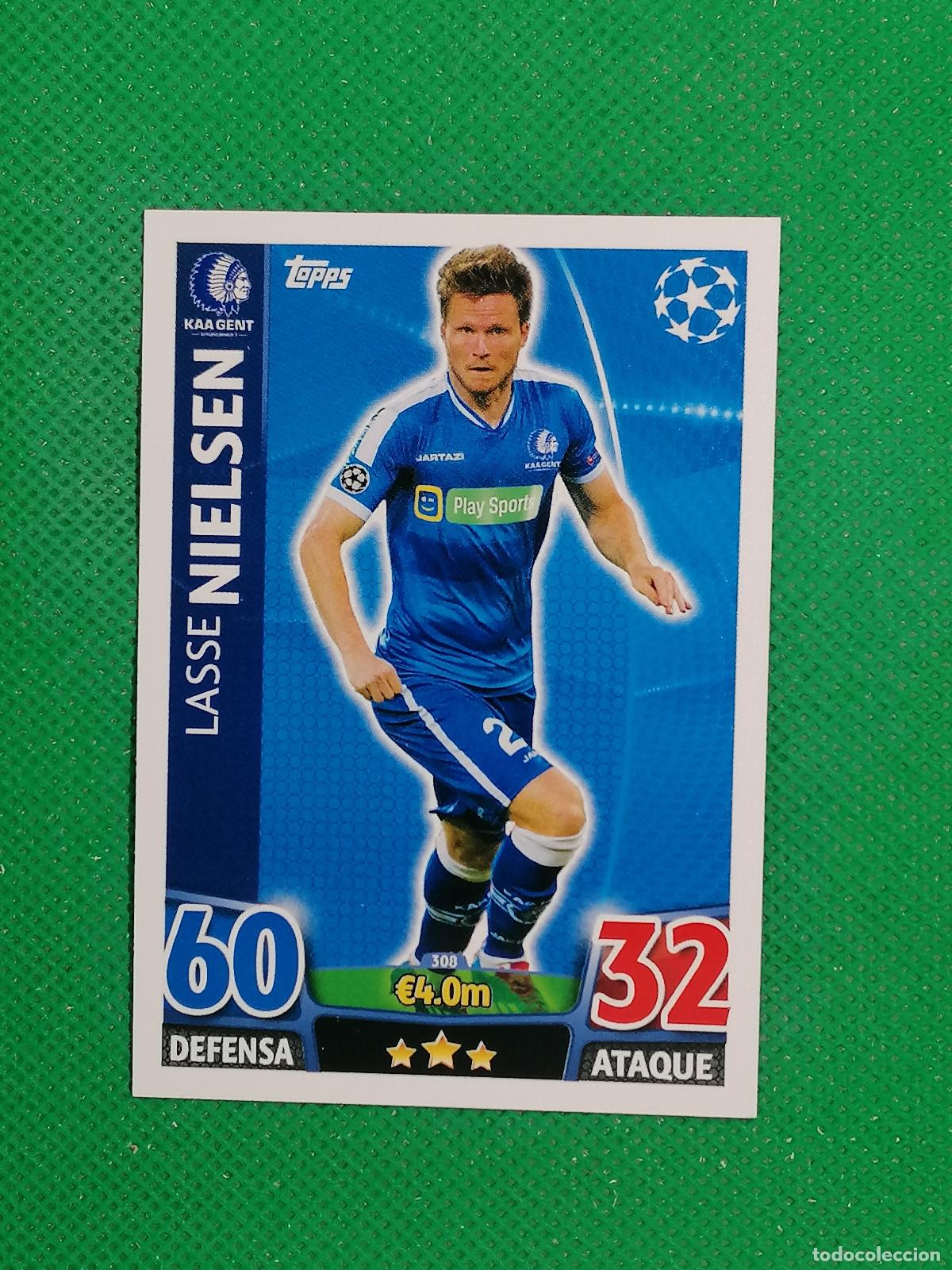 Cromos de F&uacute;tbol: 308 LASSE NIELSEN KAA GENT ⚽ TOPPS MATCH ATTAX CHAMPIONS 2015 2016 15 16 ⚽
