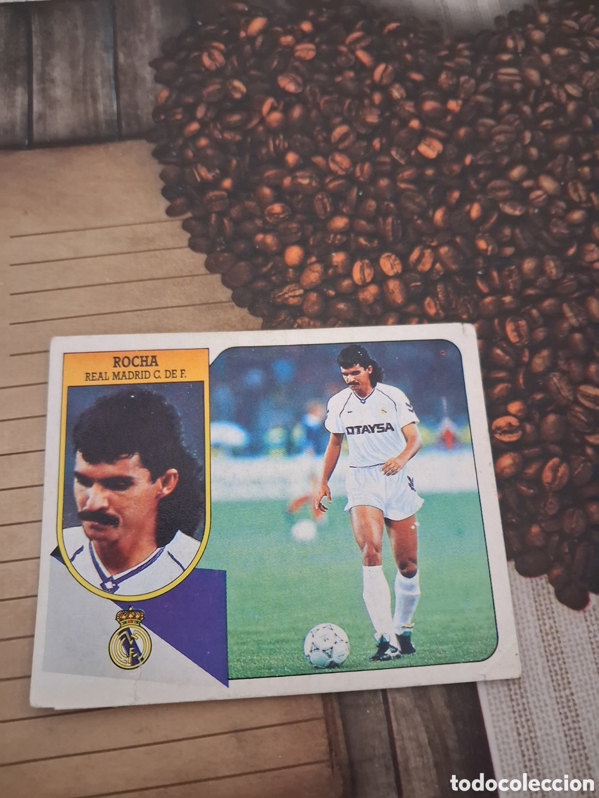 Cromos de F&uacute;tbol: Liga este 91-92 rocha coloca del Real Madrid recuperado del &aacute;lbum de cart&oacute;n ver fotos
