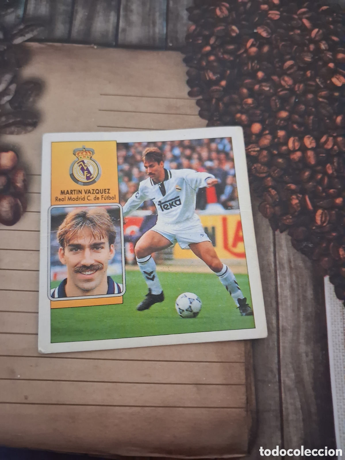Cromos de F&uacute;tbol: Liga este 92 93 martin V&aacute;zquez coloca del Real Madrid recuperado del &aacute;lbum ver fotos