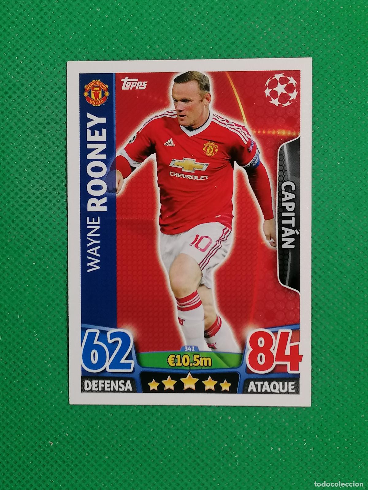Cromos de F&uacute;tbol: 341 WAYNE ROONEY MANCHESTER UNITED ⚽ TOPPS MATCH ATTAX CHAMPIONS 2015 2016 15 16 ⚽