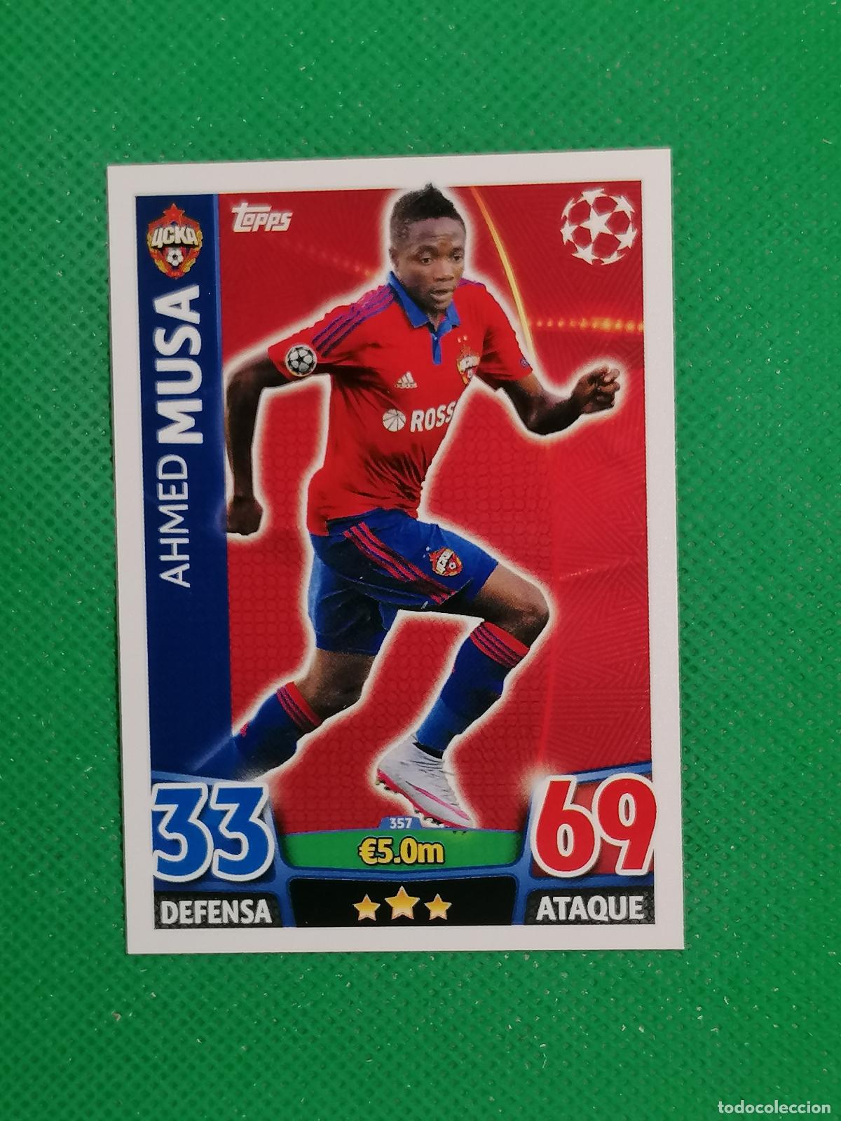 Cartes &agrave; collectionner de Football: 357 AHMED MUSA CSKA MOSKU ⚽ TOPPS MATCH ATTAX CHAMPIONS 2015 2016 15 16 ⚽