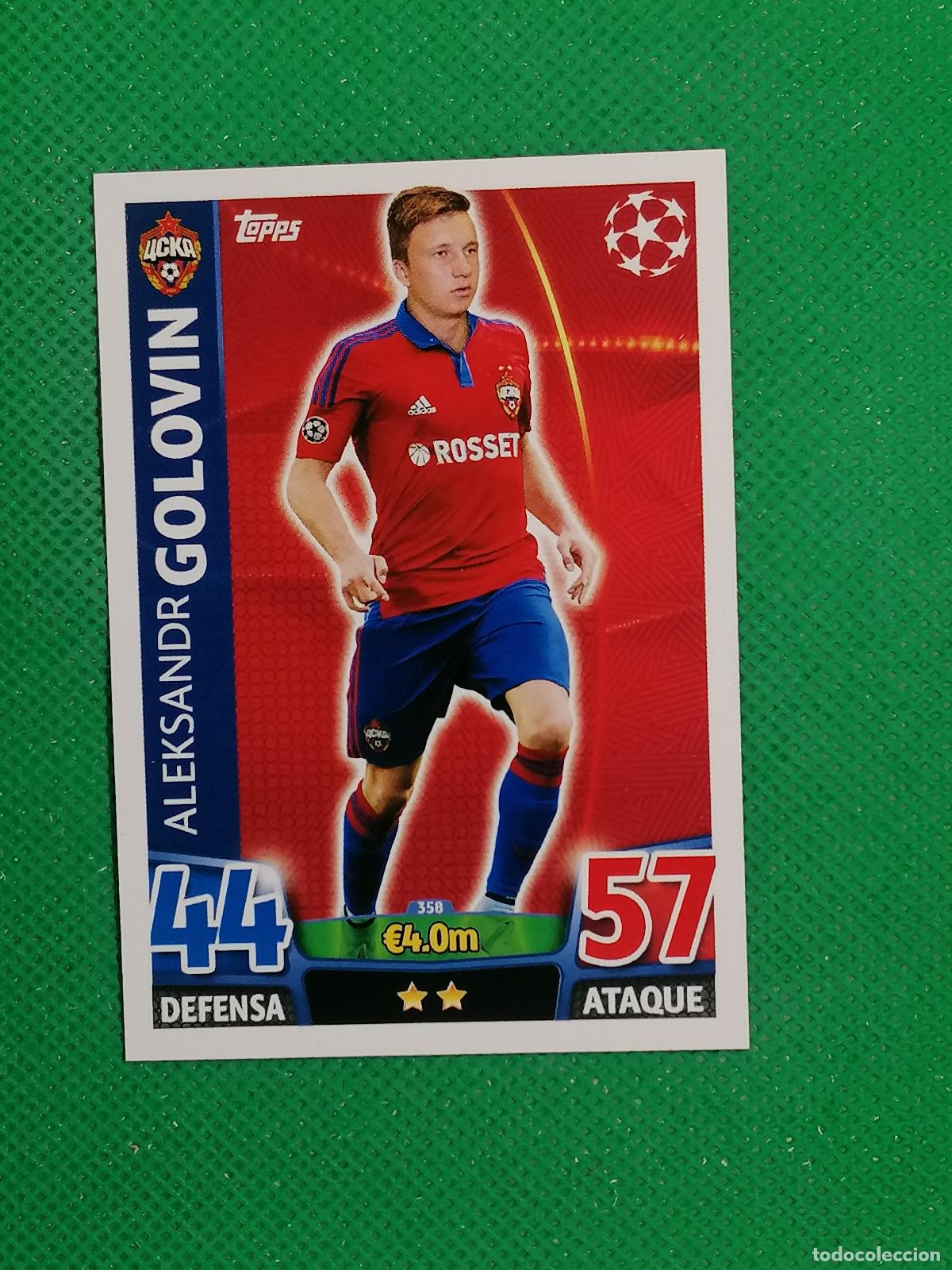 Cartes &agrave; collectionner de Football: 358 ALEKSANDR GOLOVIN CSKA MOSKU ⚽ TOPPS MATCH ATTAX CHAMPIONS 2015 2016 15 16 ⚽