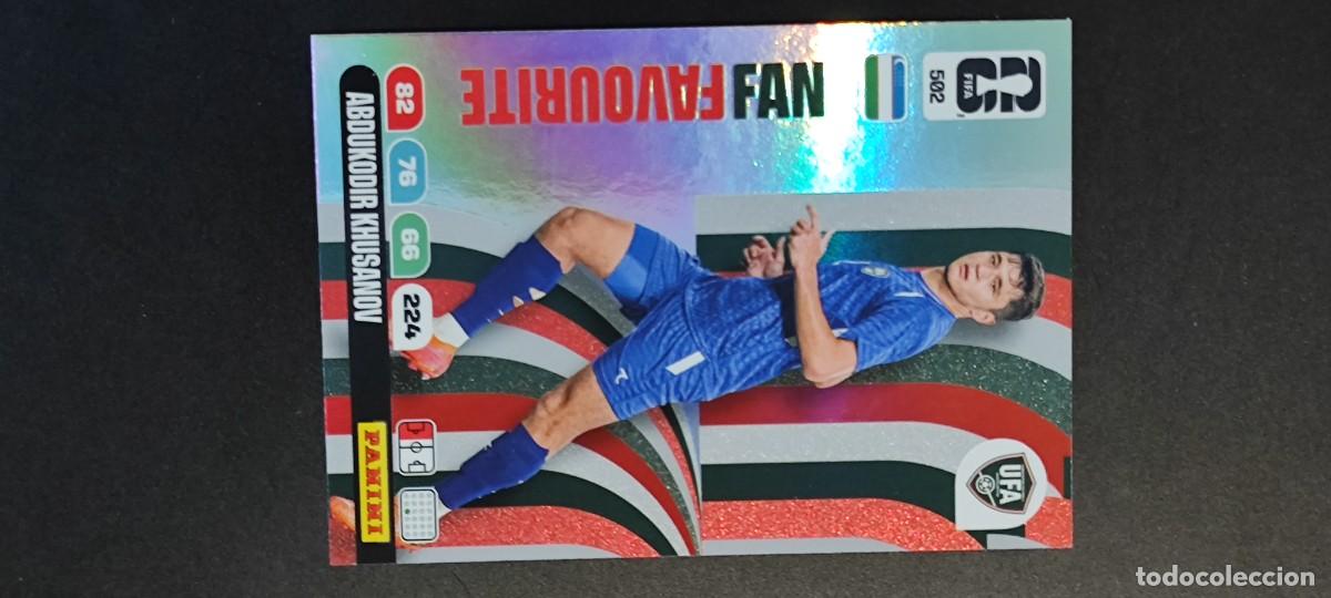 Cromos de F&uacute;tbol: ADRENALYN XL FIFA WORLD CUP 2026 CARD FAN FAVOURITE KHUSANOV UZBEQUISTAN # 502 PANINI