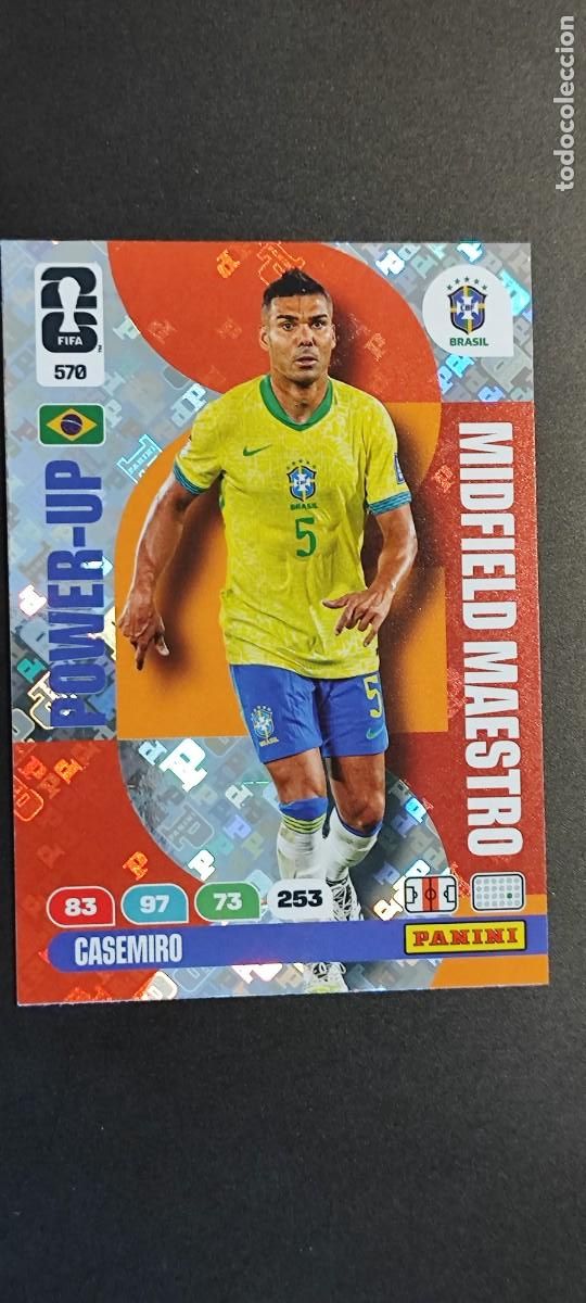 Cromos de F&uacute;tbol: ADRENALYN XL FIFA WORLD CUP 2026 CARD POWER-UP CASEMIRO BRASIL # 570 PANINI