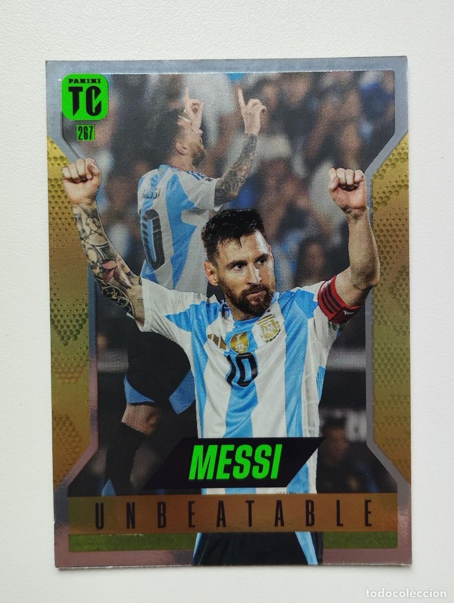 Cromos de F&uacute;tbol: CROMO CARD PANINI TOP CLASS 2025 UNBEATABLE 267 LIONEL MESSI ARGENTINA