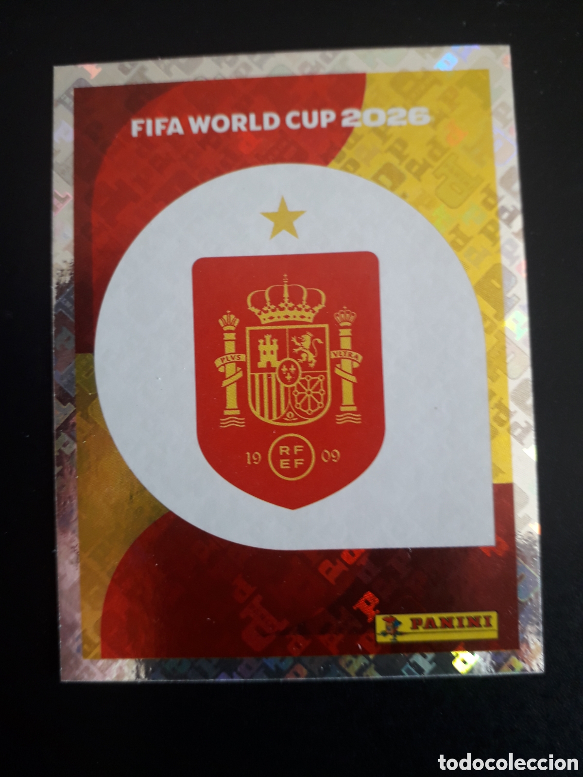 Cromos de F&uacute;tbol: ESCUDO ESPA&Ntilde;A ESP 1 MUNDIAL F&Uacute;TBOL 2026 FIFA WORLD CUP PANINI SIN PEGAR PEDIDO M&Iacute;NIMO 3&euro;