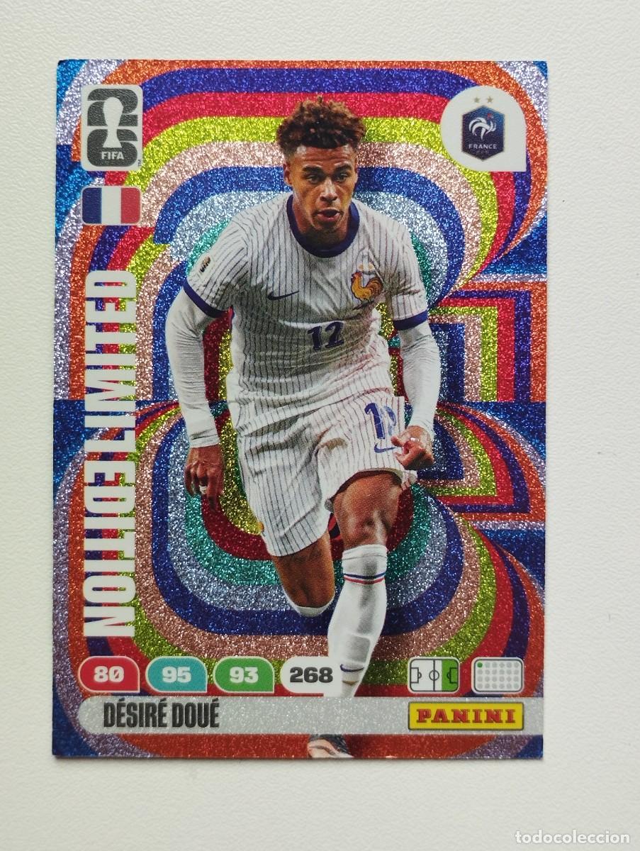 Cromos de F&uacute;tbol: CROMO CARD ADRENALYN MUNDIAL WORLD CUP 2026 LIMITED EDITION DESIRE DOUE FRANCIA