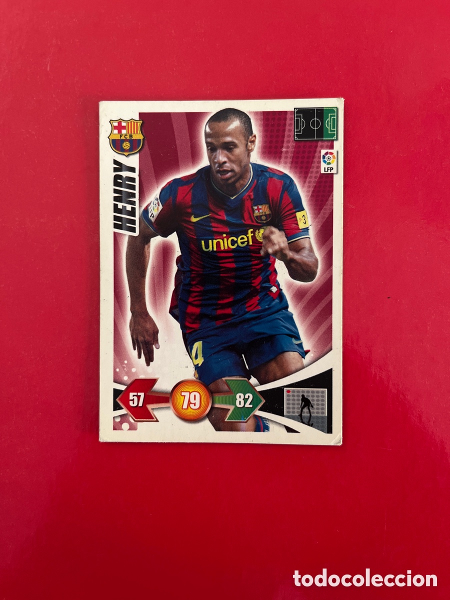 Fu&szlig;ball-Sticker: HENRY F.C.BARCELONA 72 ADRENALYN 2009 2010 PANINI XL 09 10 CARTA CROMO FUTBOL