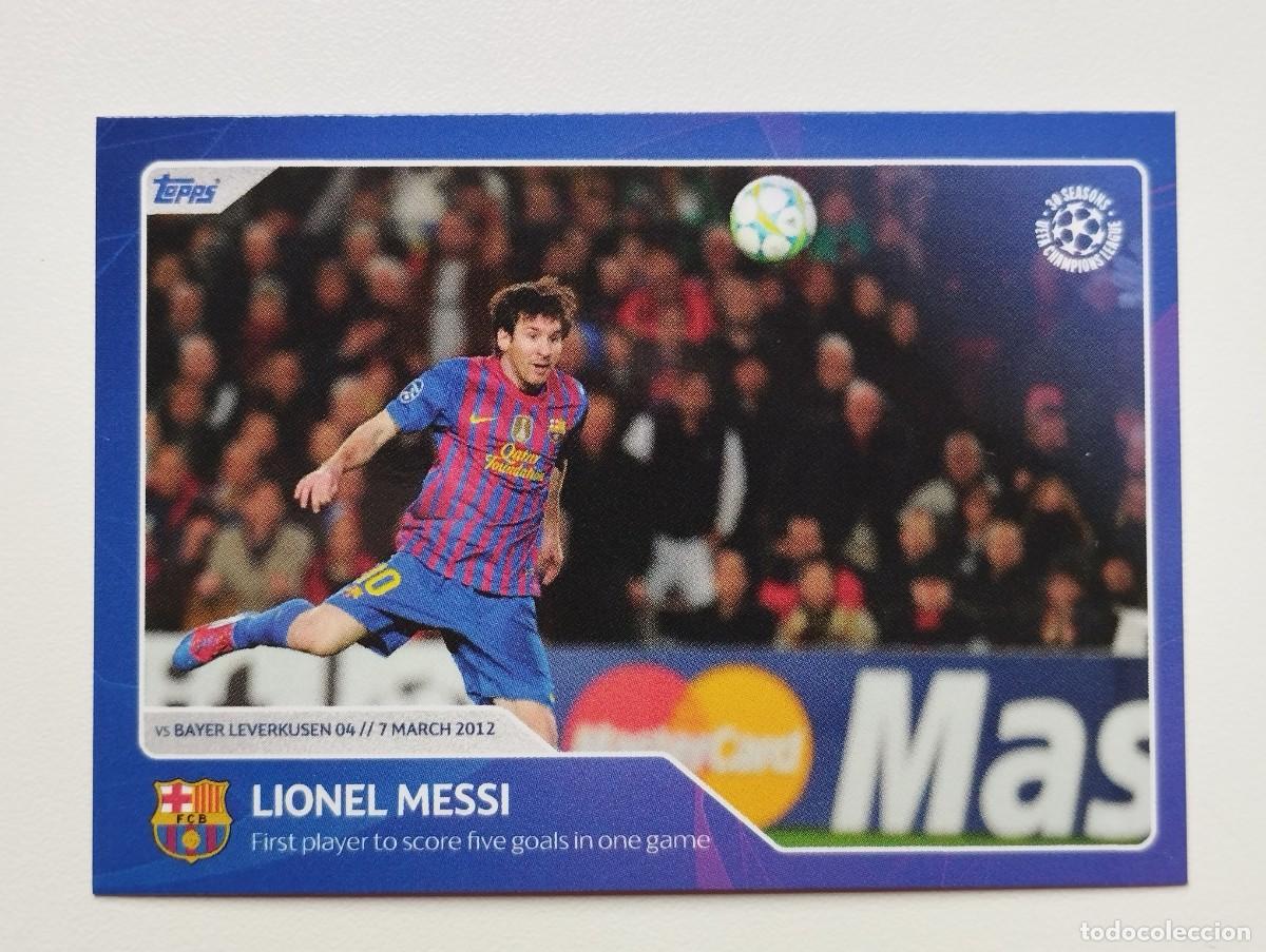 Cromos de F&uacute;tbol: CROMO CARD 70 LIONEL MESSI BARCELONA TOPPS 2022 CELEBRATING 30 SEASONS OF THE UEFA CHAMPIONS LEAGUE