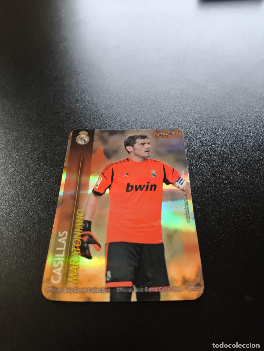 Cromos de F&uacute;tbol: 1 /9 CASILLAS REAL MADRID RAYAS HORIZONTA MARATONIANO MUNDICROMO LIGA 2012 2013 12 13 NO PANINI ESTE