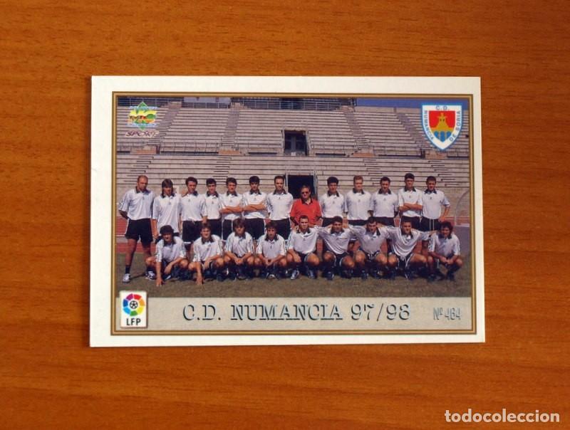 Cromos de F&uacute;tbol: Numancia - N&ordm; 464 Escudo-Alineaci&oacute;n-Plantilla - Mundicromo ficha de la Liga 1997-1998, 97-98